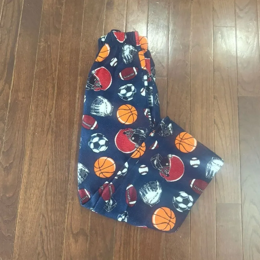 3 pairs boys sports themed sleep pants size medium
